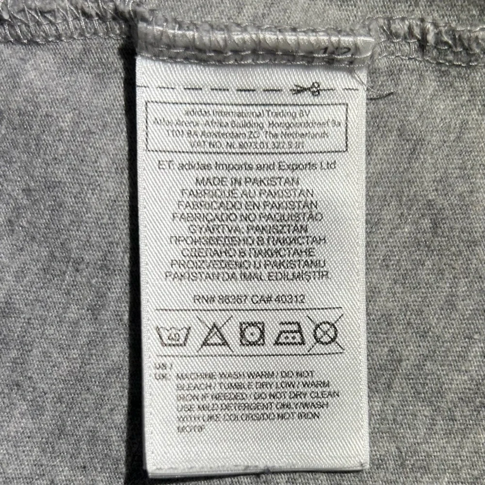 Adidas Original Trefoil Logo Graphic Tee Heather Gray Men’s Large - Picture 4 of 6